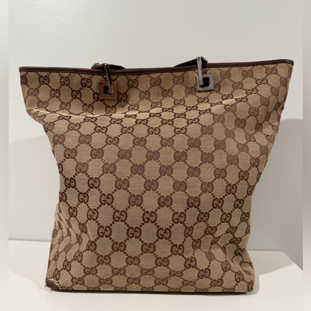 Gucci canvas - Brown Iconic GG Monogram Tote - Vintage bag